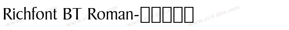 Richfont BT Roman字体转换